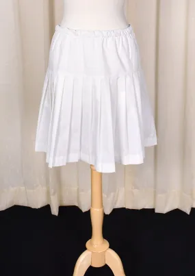 1960s Vintage White Pleated Skirt