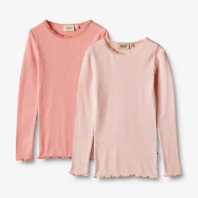 2 Rib T-Shirt L/S Reese - rosette ballet