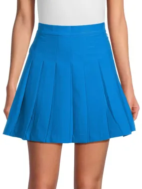 Adina Jindeberg pleated miniskirt, blue