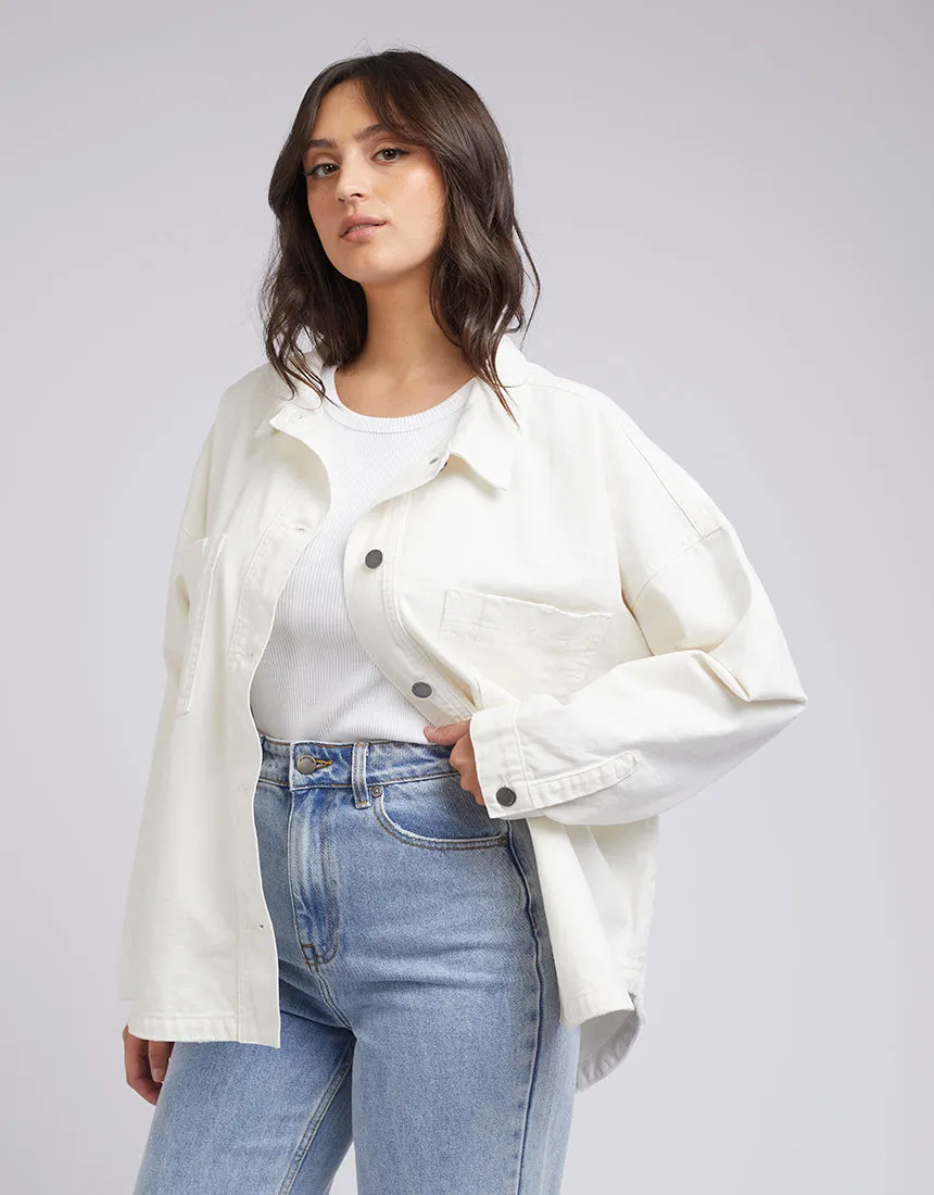 All About Eve Dale Shacket Vintage White