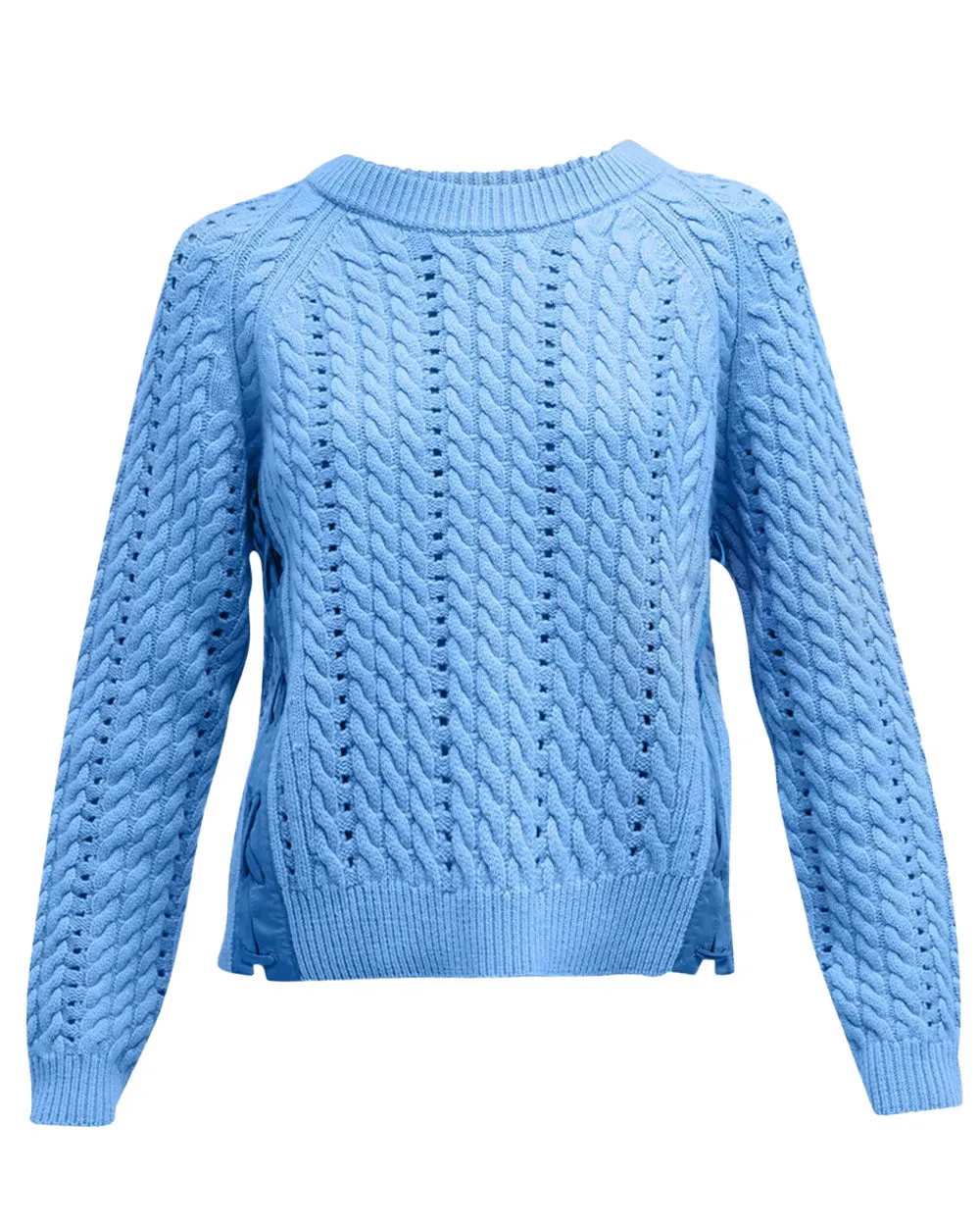 Baby Cobalt Aitana Lace Up Crewneck