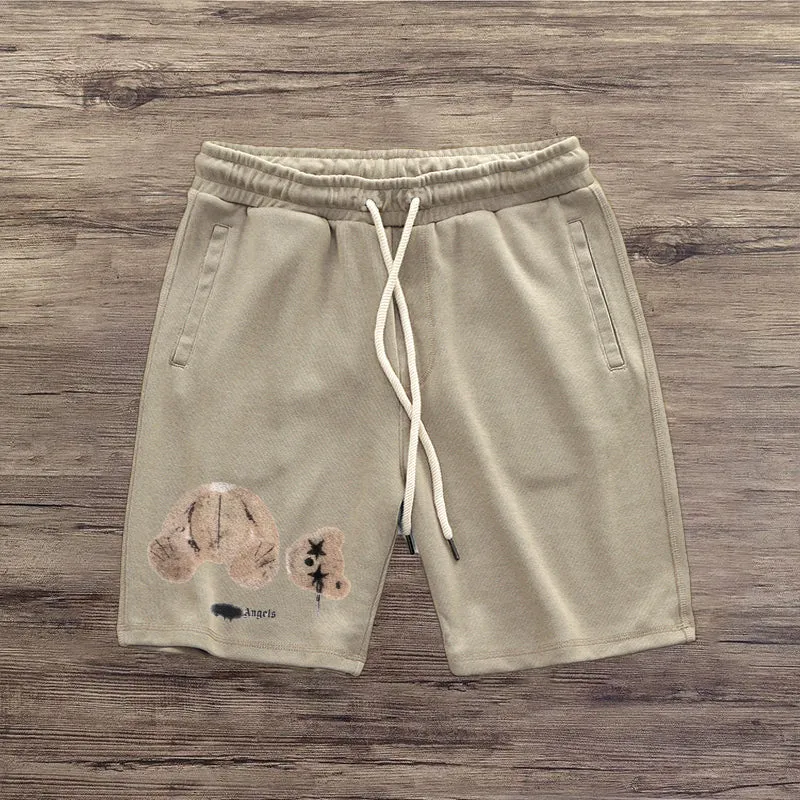 Bear Print Casual Fashion Shorts