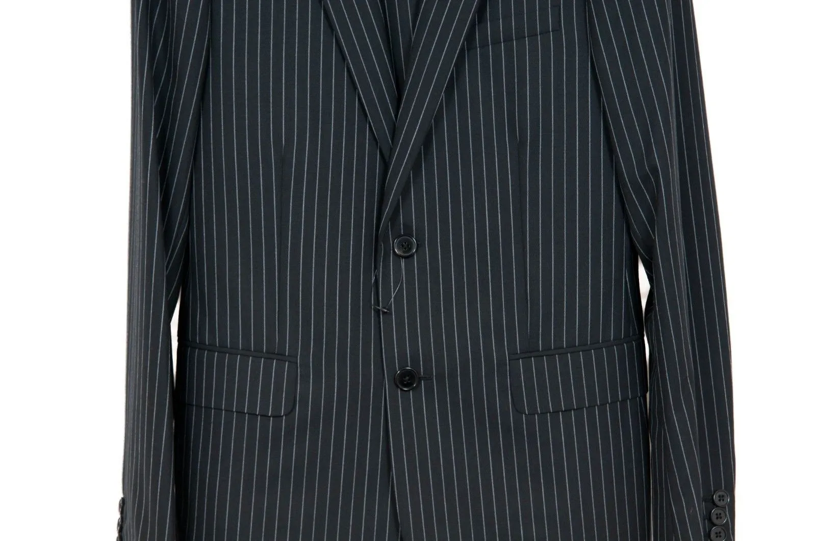 Black & Gray Striped Suit