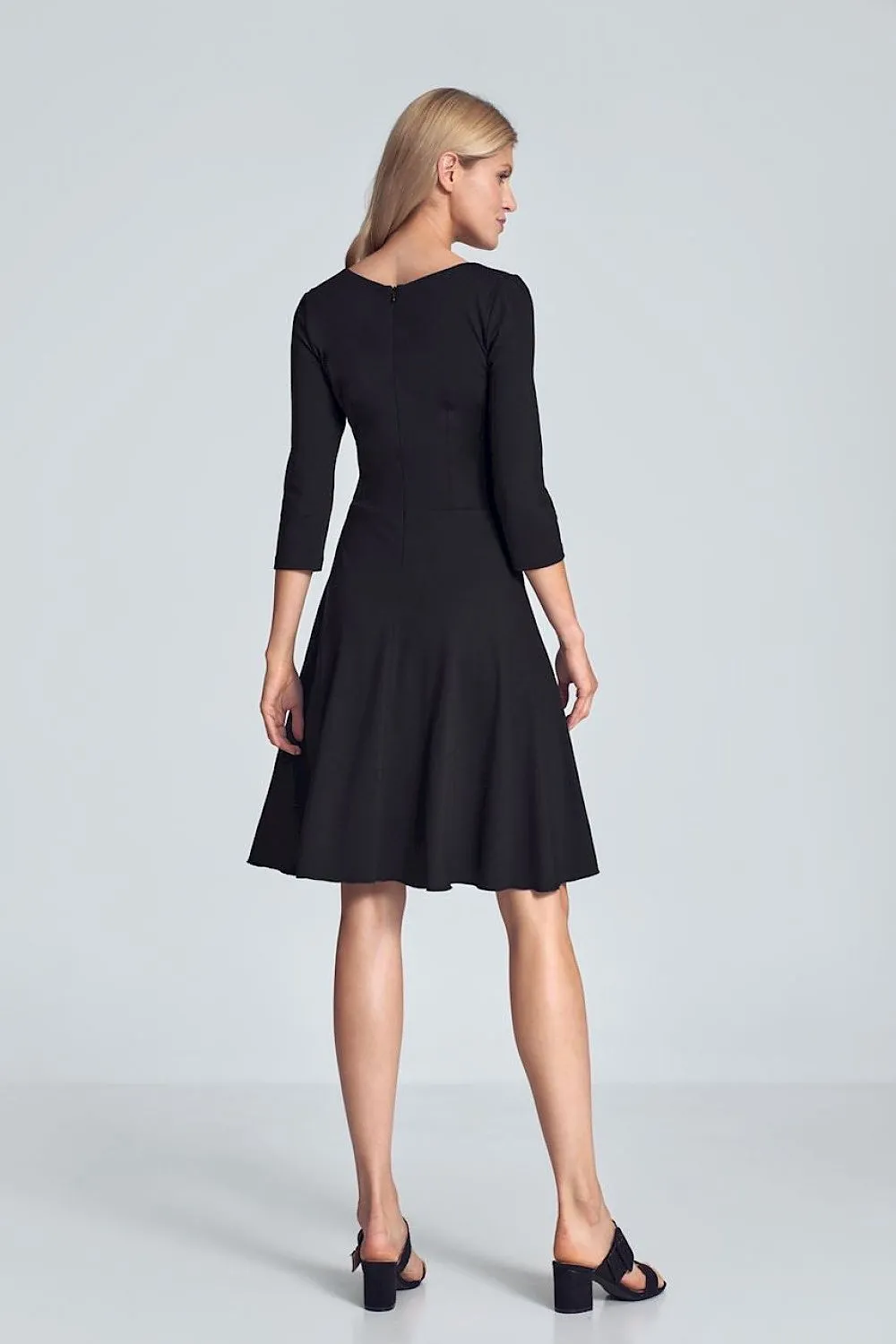 Black Midi Cocktail Dress  Figl