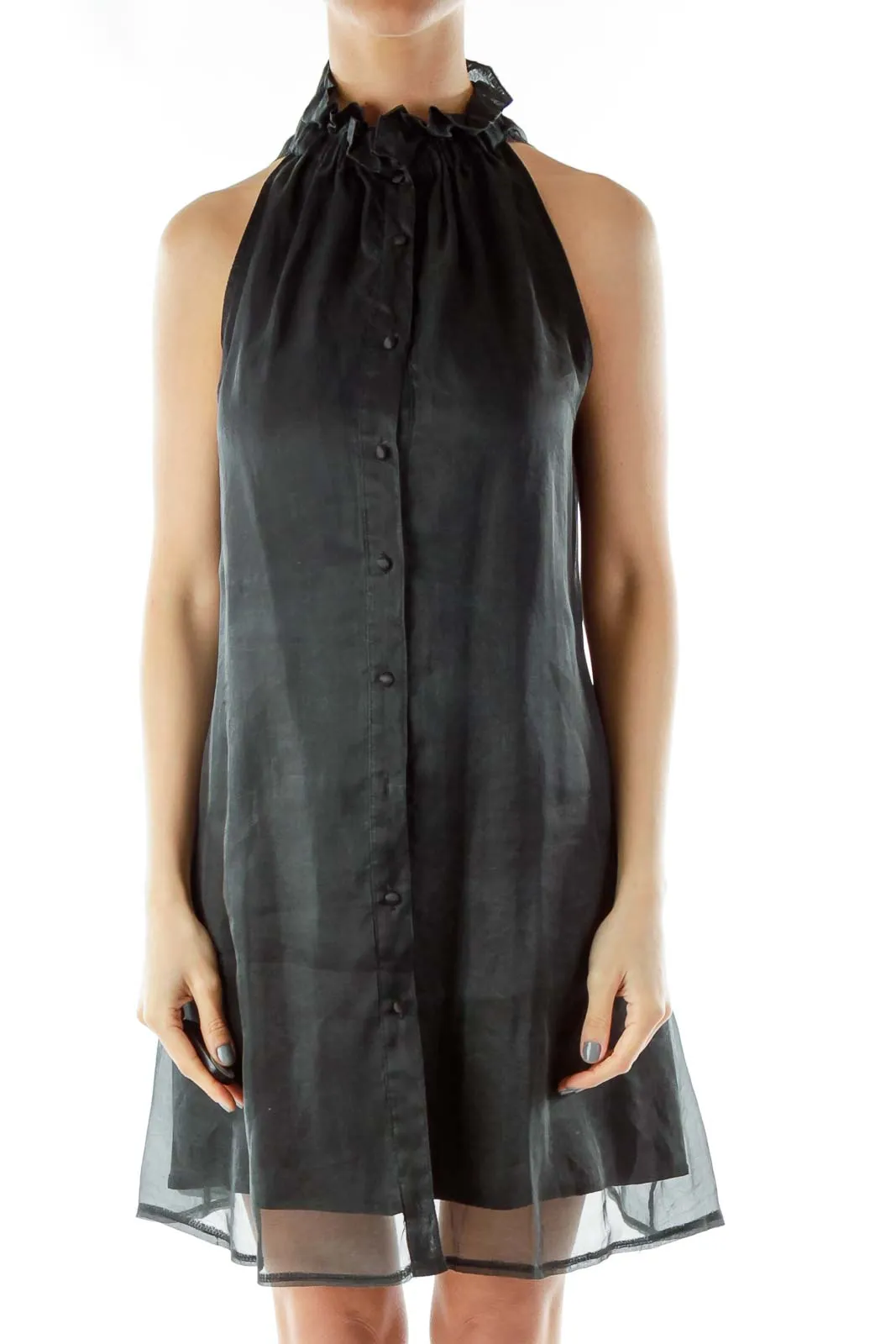 Black Silk Tent Dress