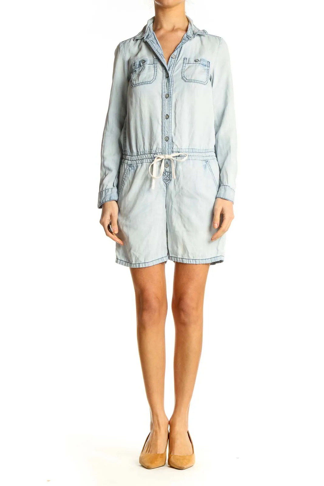 Blue Chambray Romper