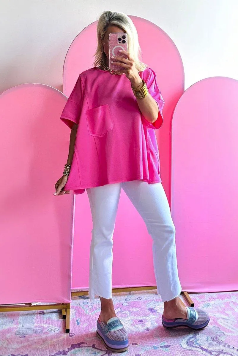 Bright Pink Oversize T-shirt