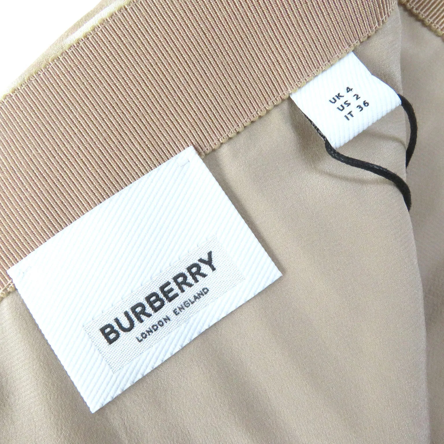 Burberry Pleated Skirt Beige 36 Women