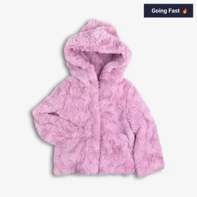 Cleo Faux Fur Coat | Pink Mousse