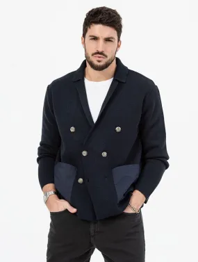 COLE DOUBLE BREASTED BLAZER IN DARK BLUE