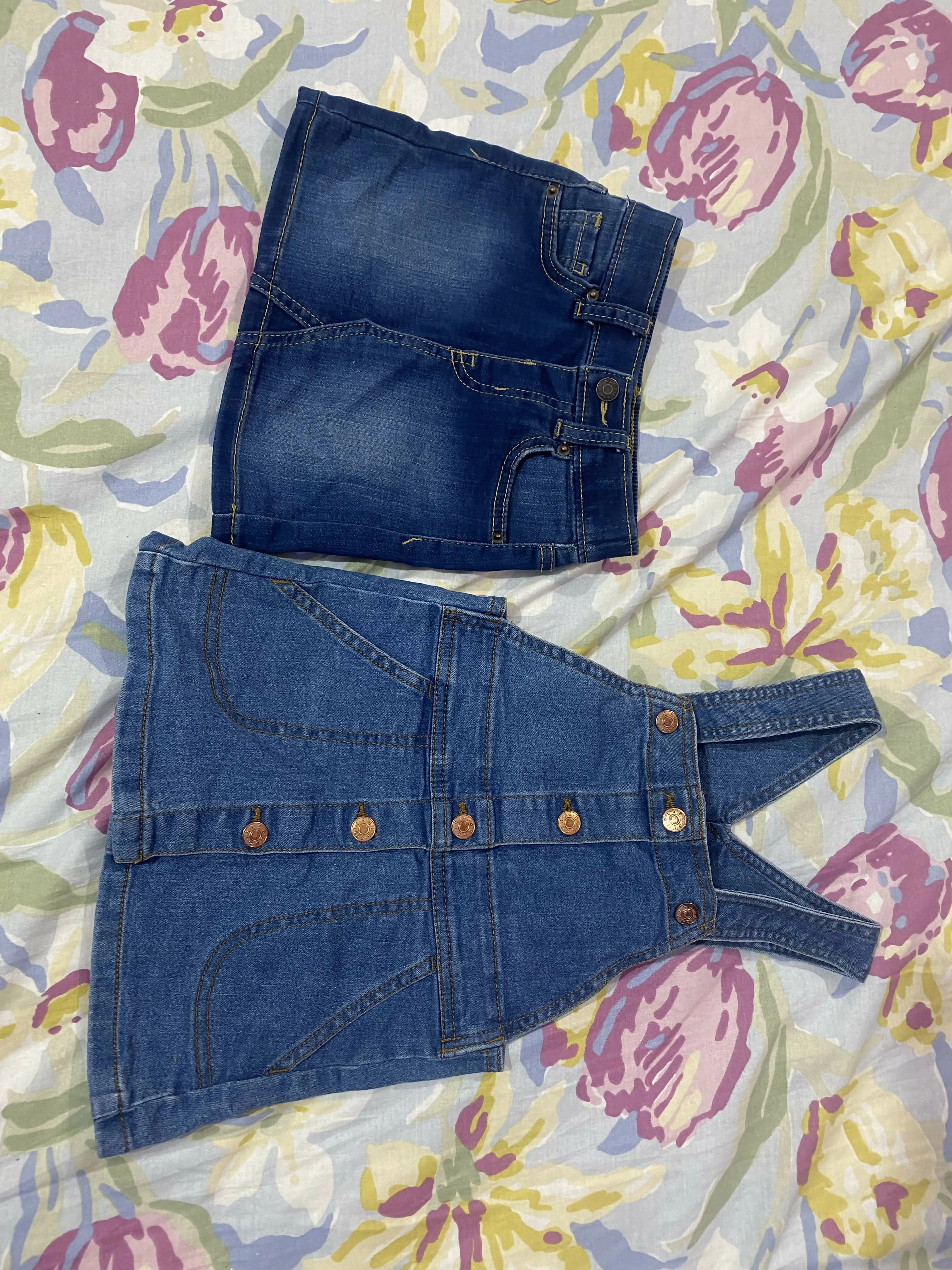 Combo of Traditional Dress, Traditional Kanjeevaram Dress, Denim Dresses For Baby Girl