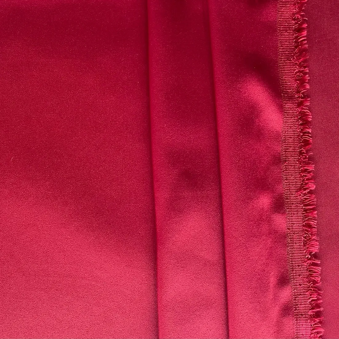 Cranberry Cocktail Red Stretch Polyester Duchess Satin (Made in Korea)