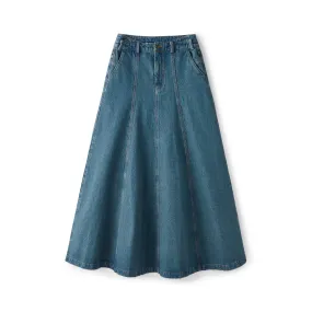 Denim Umbrella Skirt