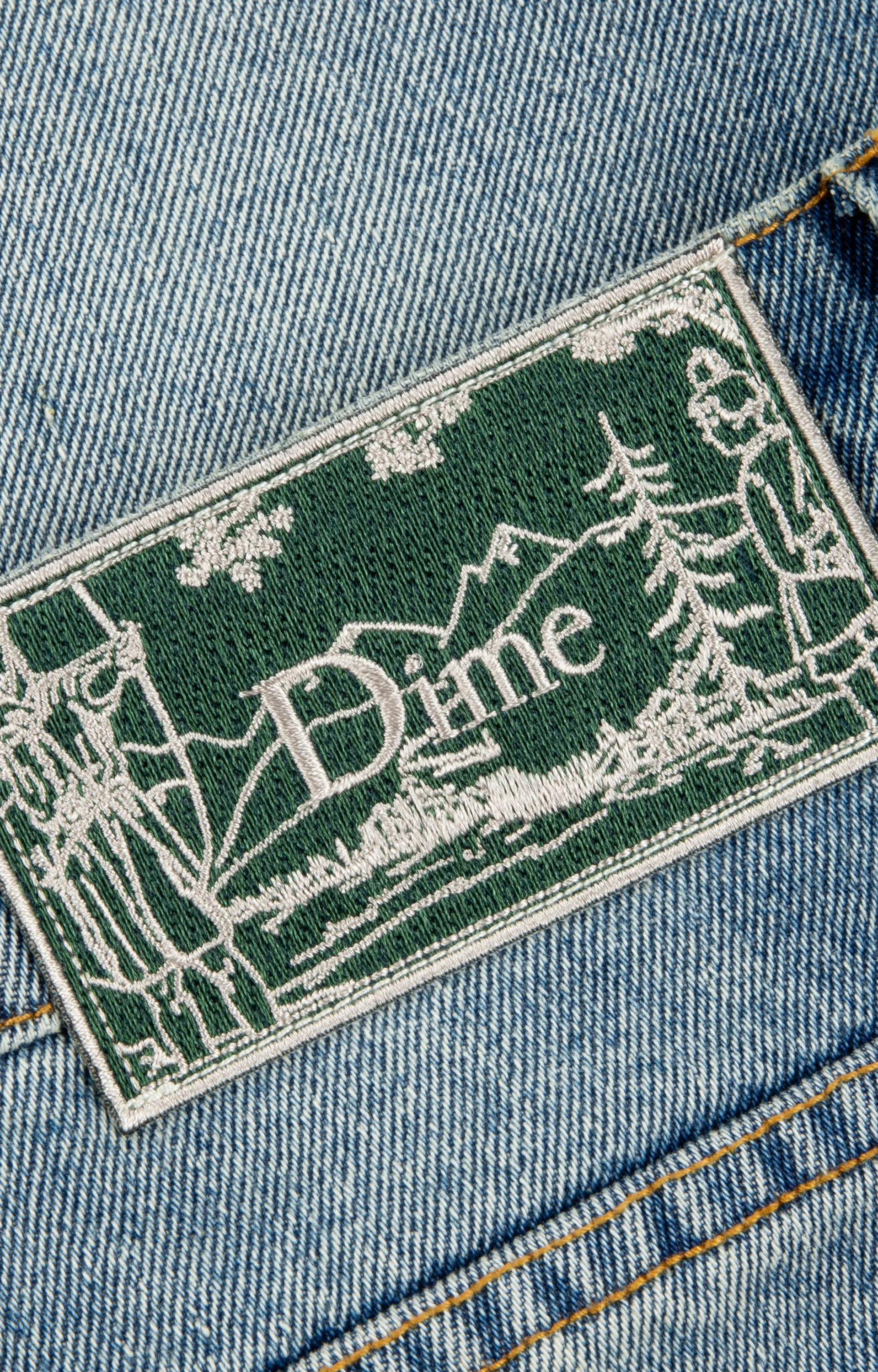 Dime Classic Relaxed Denim Pants, Sandblasted Indigo