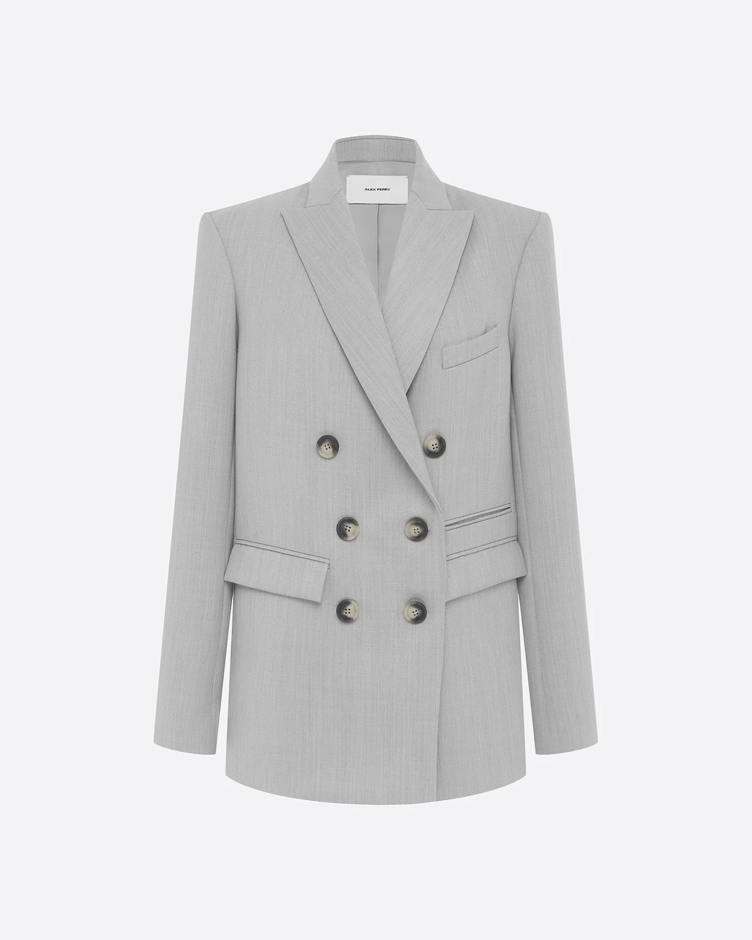 Double Breasted Oversized Blazer in Wool Suiting