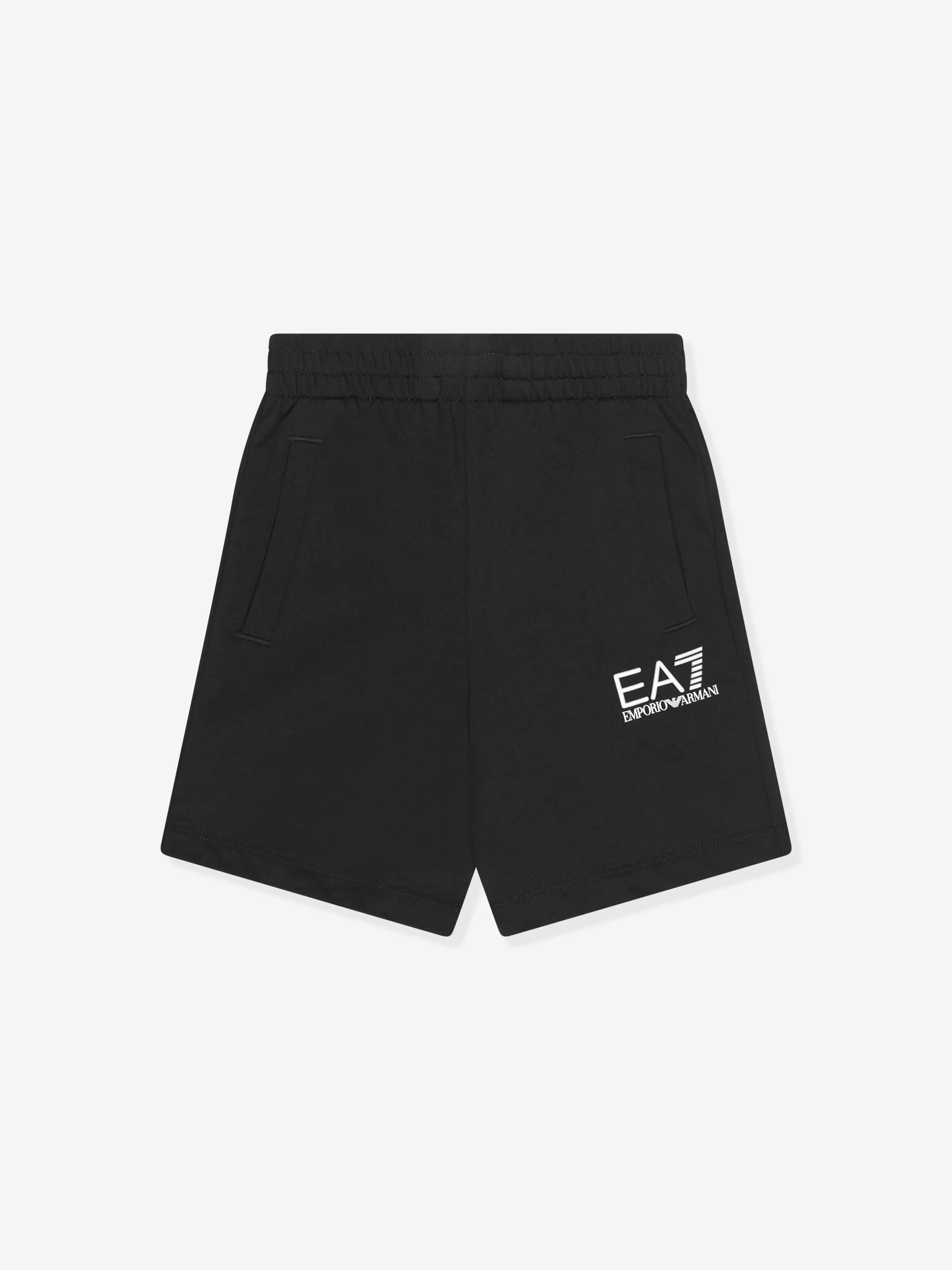 EA7 Emporio Armani Boys Logo Bermuda Shorts in Black