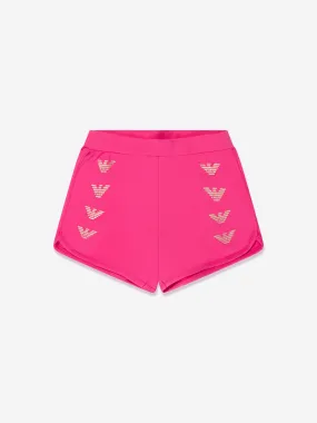 EA7 Emporio Armani Girls Eagle Logo Shorts in Pink