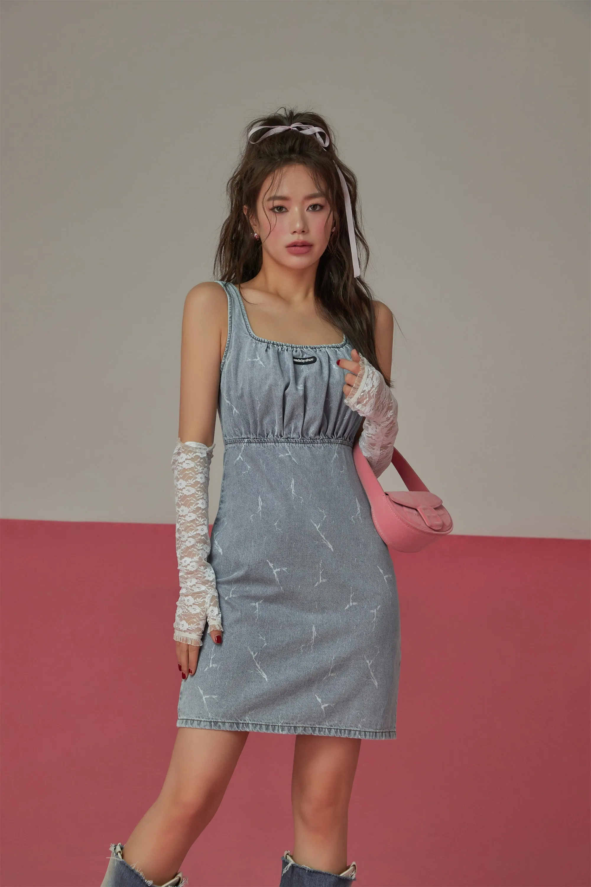 Empire Waist Denim Dress