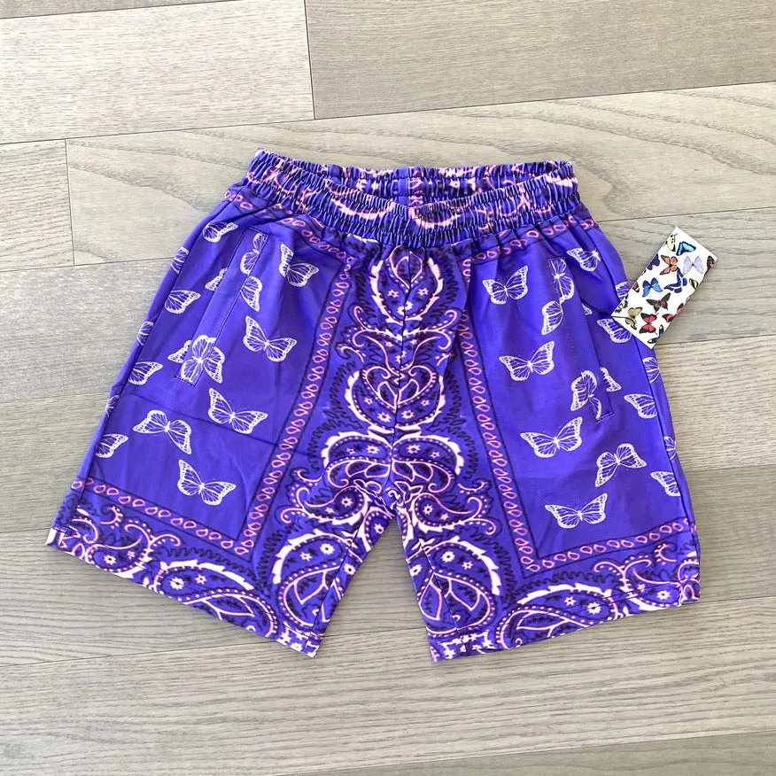 Fashion cashew flower print shorts