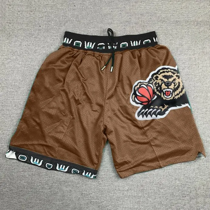 Fashion retro cartoon print sports shorts