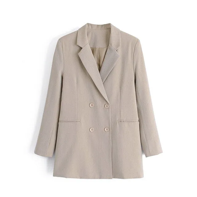 FashionSierra - Women's Autumn Blazer Double-breasted Blazer