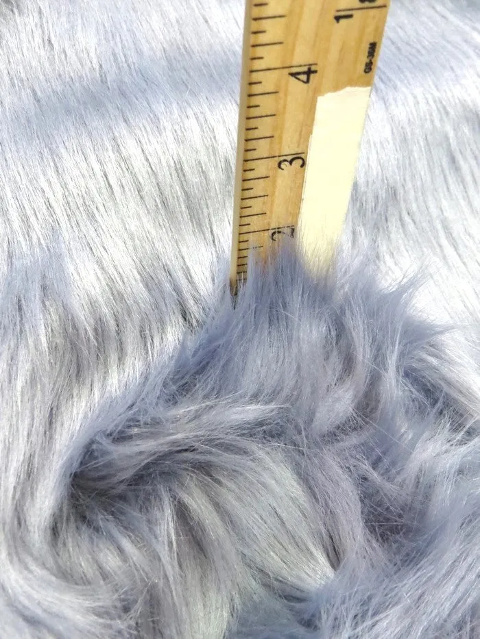 Fire Red Solid Shaggy Long Pile Faux Fur Fabric / Sold By The Yard