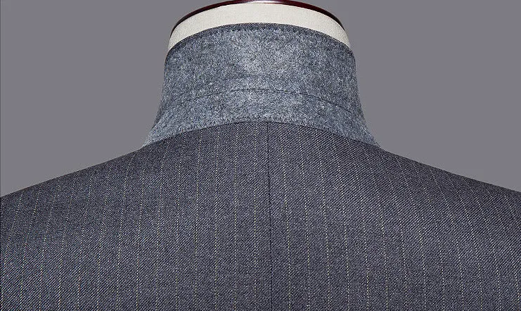 Grey Double-Breasted Blazer