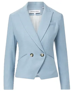 Heather Smoke Blue Cropped Rickie Dickey Jacket