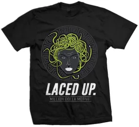 Laced Up - Volt on Black T-Shirt