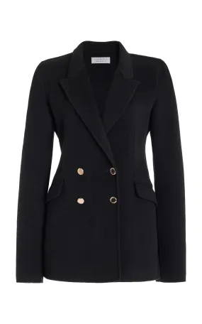 Lloyd Blazer in Black Double-Face Recycled Cashmere