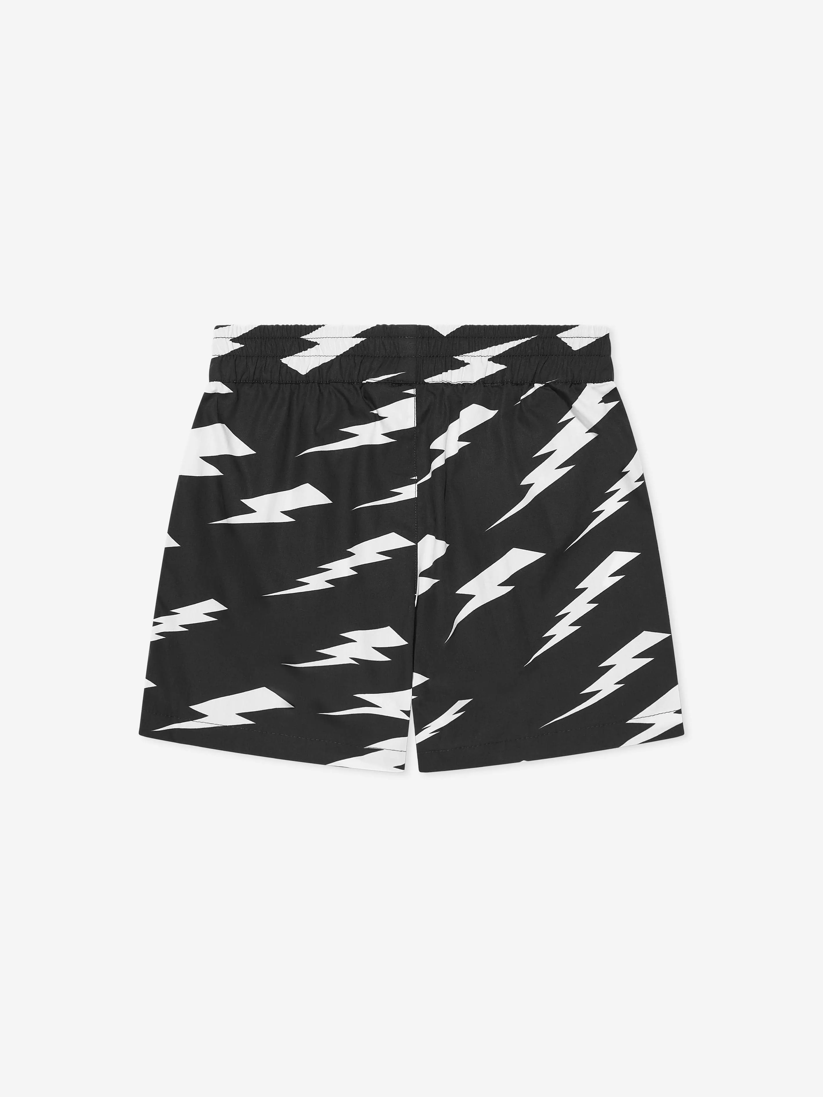 Neil Barrett Boys Thunderbolt Shorts in Black