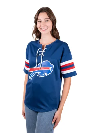 NFL  Womens Standard Lace Up Tee Shirt Penalty Box|Buffalo Bills