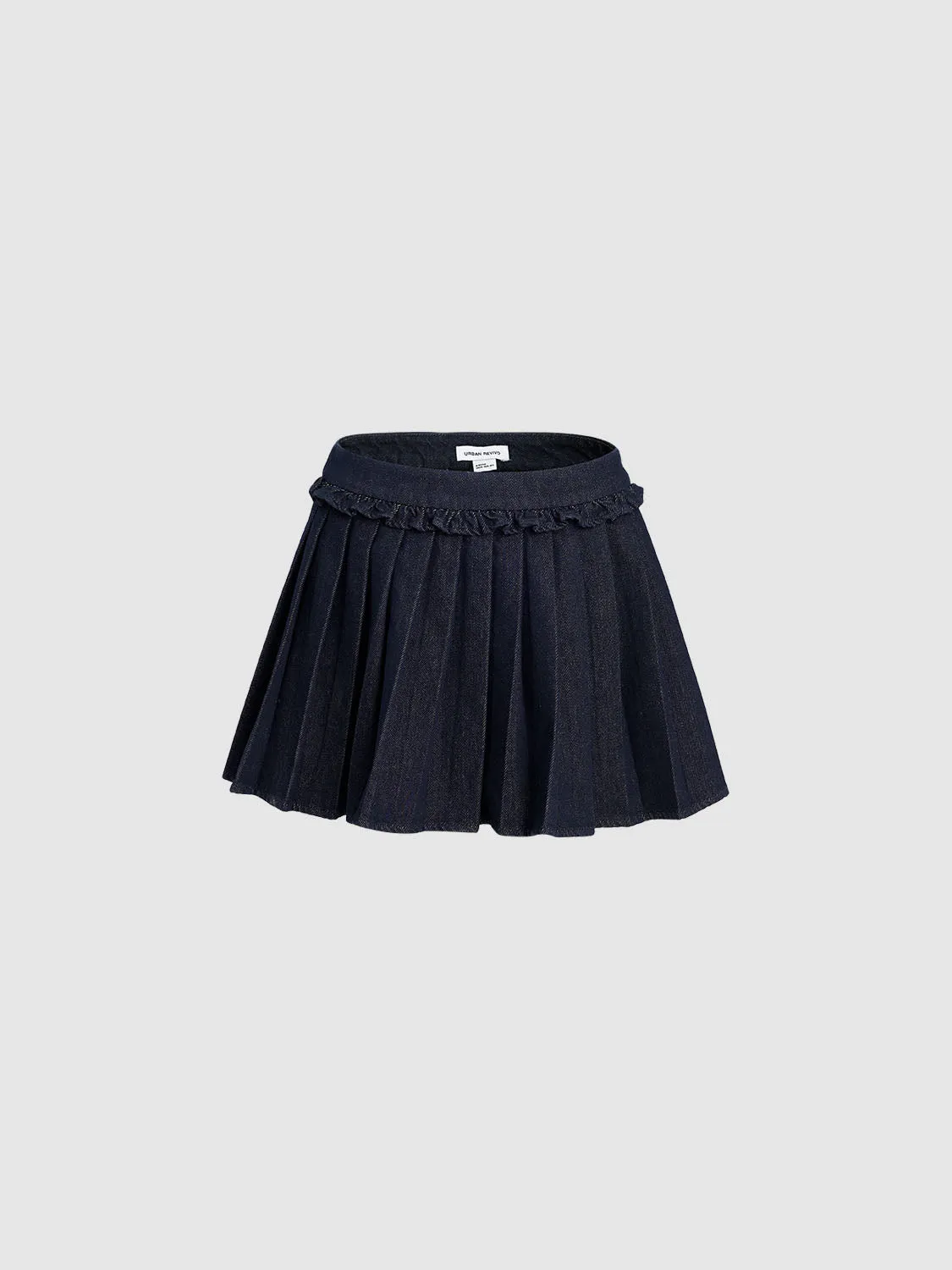 Pleated Denim Skirts