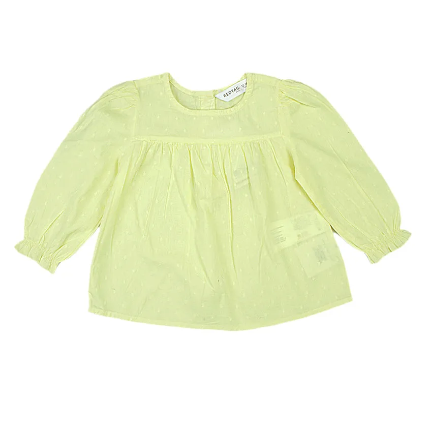 REDTAG Girl's Yellow Casual Blouses