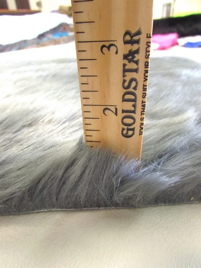 Short Shag Faux Fur Fabric / Oyster / Sold By The Yard