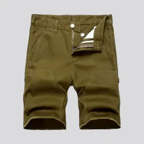 Slim carpenter-loop denim shorts