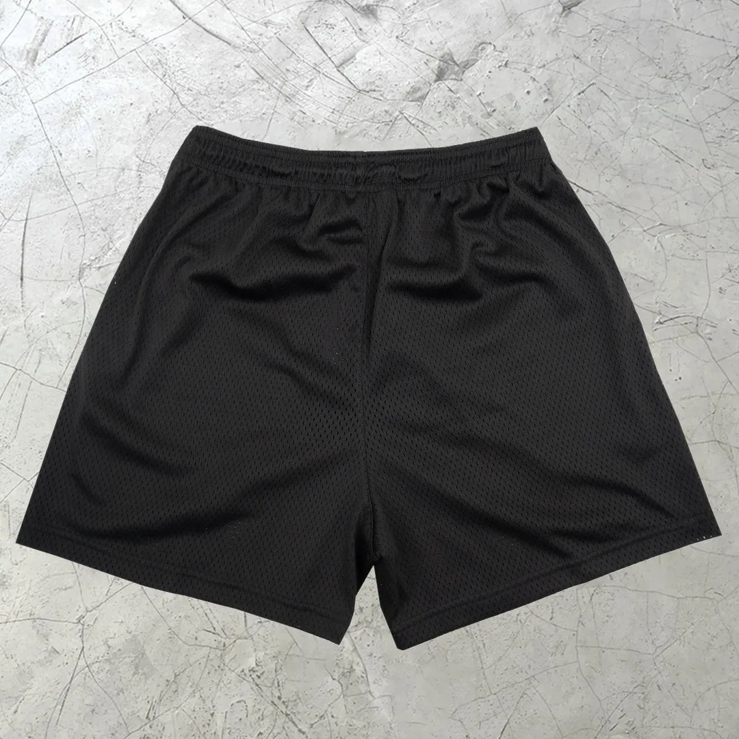 Spoof Pattern Fashion Street Mesh Shorts