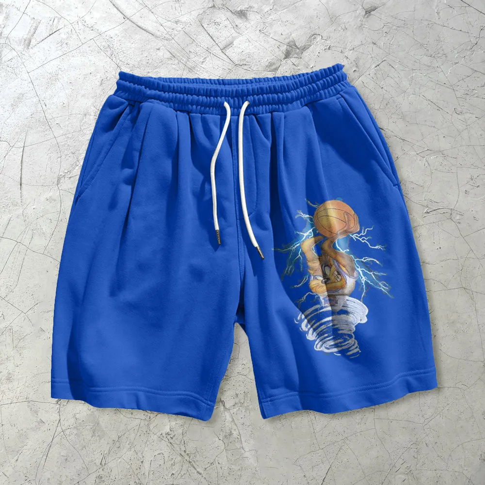 Sports fashion rabbit print casual shorts