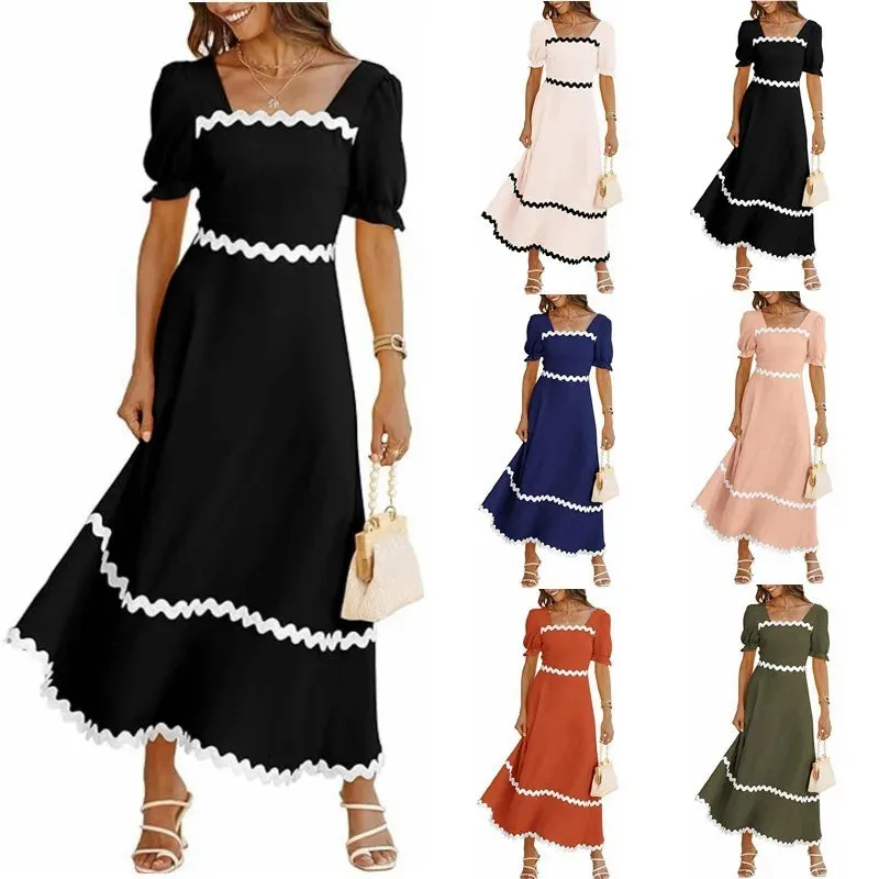 Square Neck Cocktail Dress for Formal Events