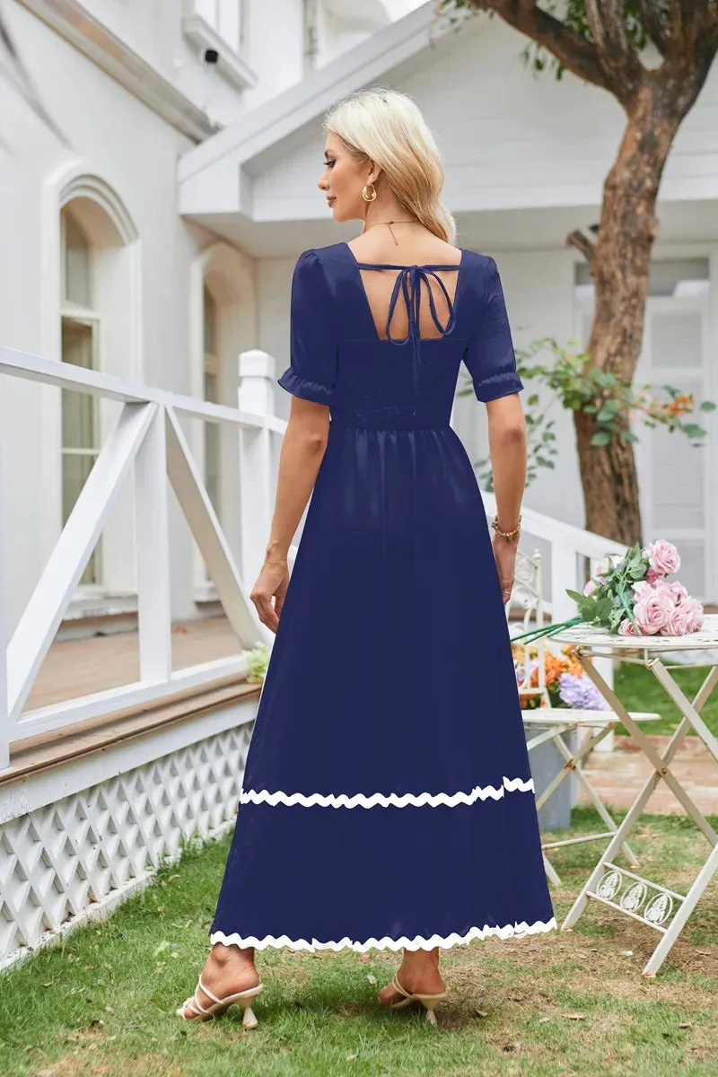 Square Neck Cocktail Dress for Formal Events