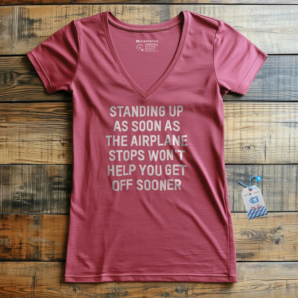 Standing Up - Women's V-Neck T-Shirt