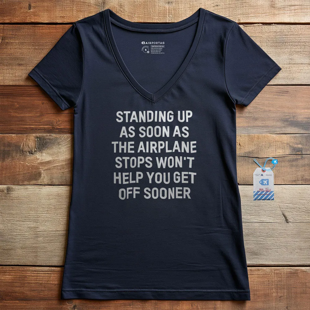 Standing Up - Women's V-Neck T-Shirt