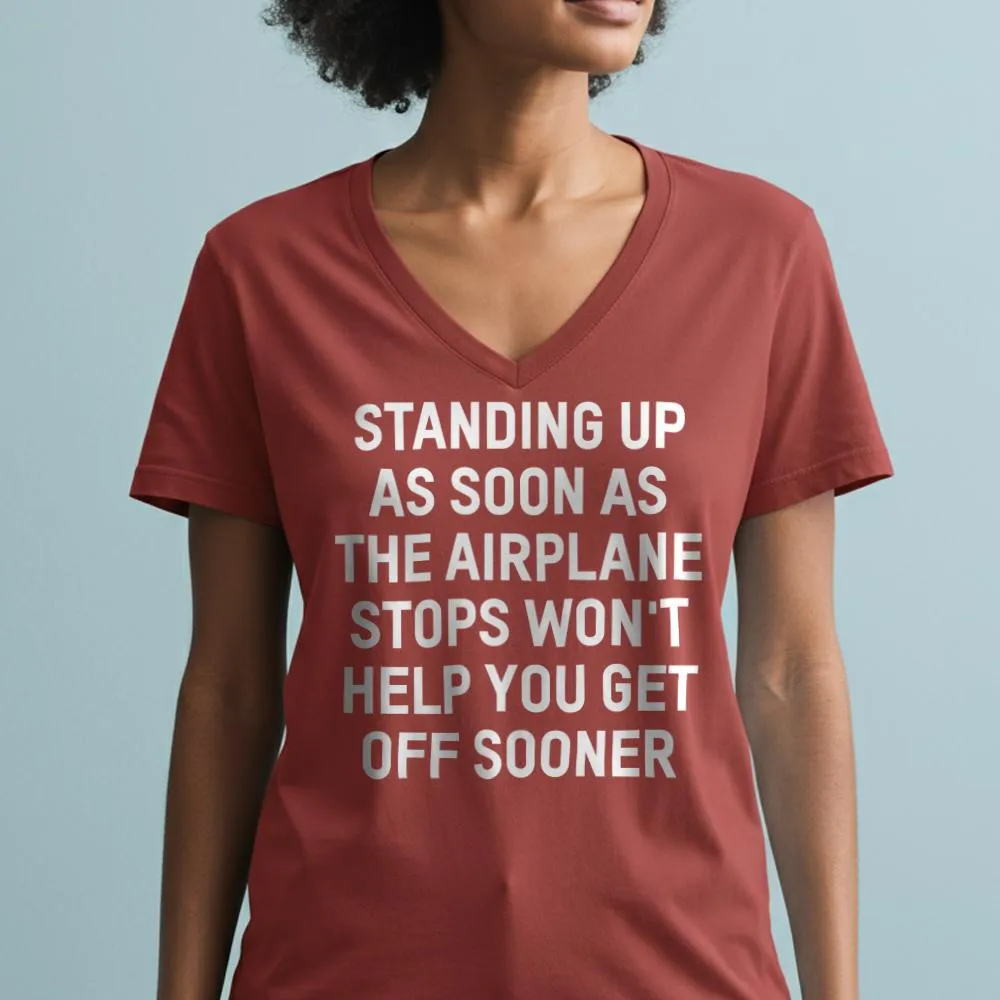 Standing Up - Women's V-Neck T-Shirt