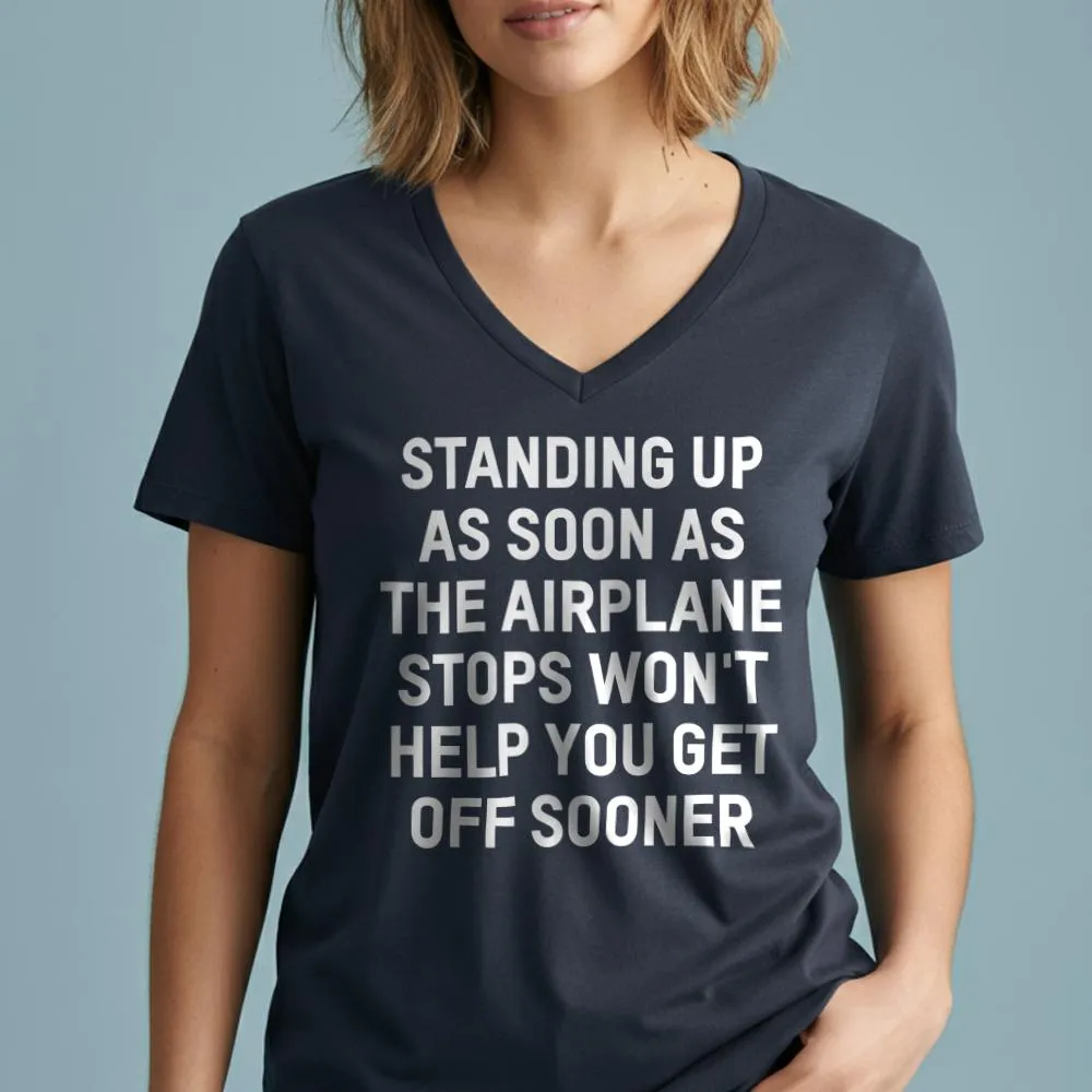 Standing Up - Women's V-Neck T-Shirt