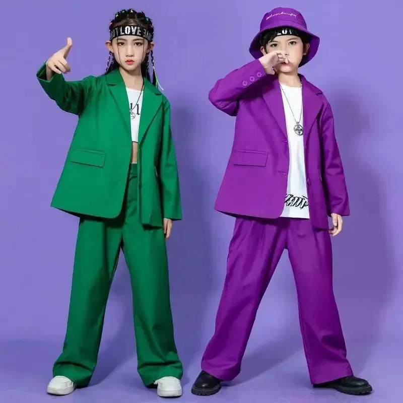 Suit for Girls Fall Casual Long Sleeve Blazer Pants Two Pieces Children Formal Jacket Set Boys 10 12 13 Years