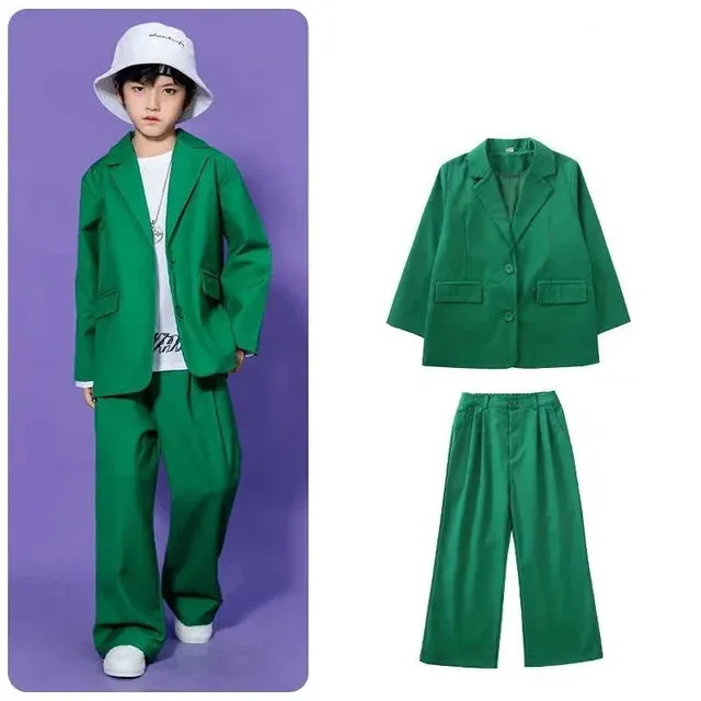 Suit for Girls Fall Casual Long Sleeve Blazer Pants Two Pieces Children Formal Jacket Set Boys 10 12 13 Years