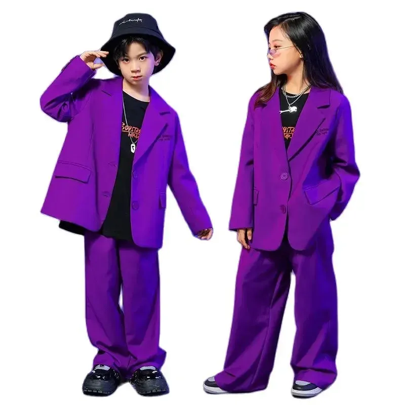 Suit for Girls Fall Casual Long Sleeve Blazer Pants Two Pieces Children Formal Jacket Set Boys 10 12 13 Years