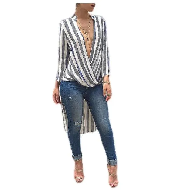 Summer Casual Striped Long Slessves Shirts