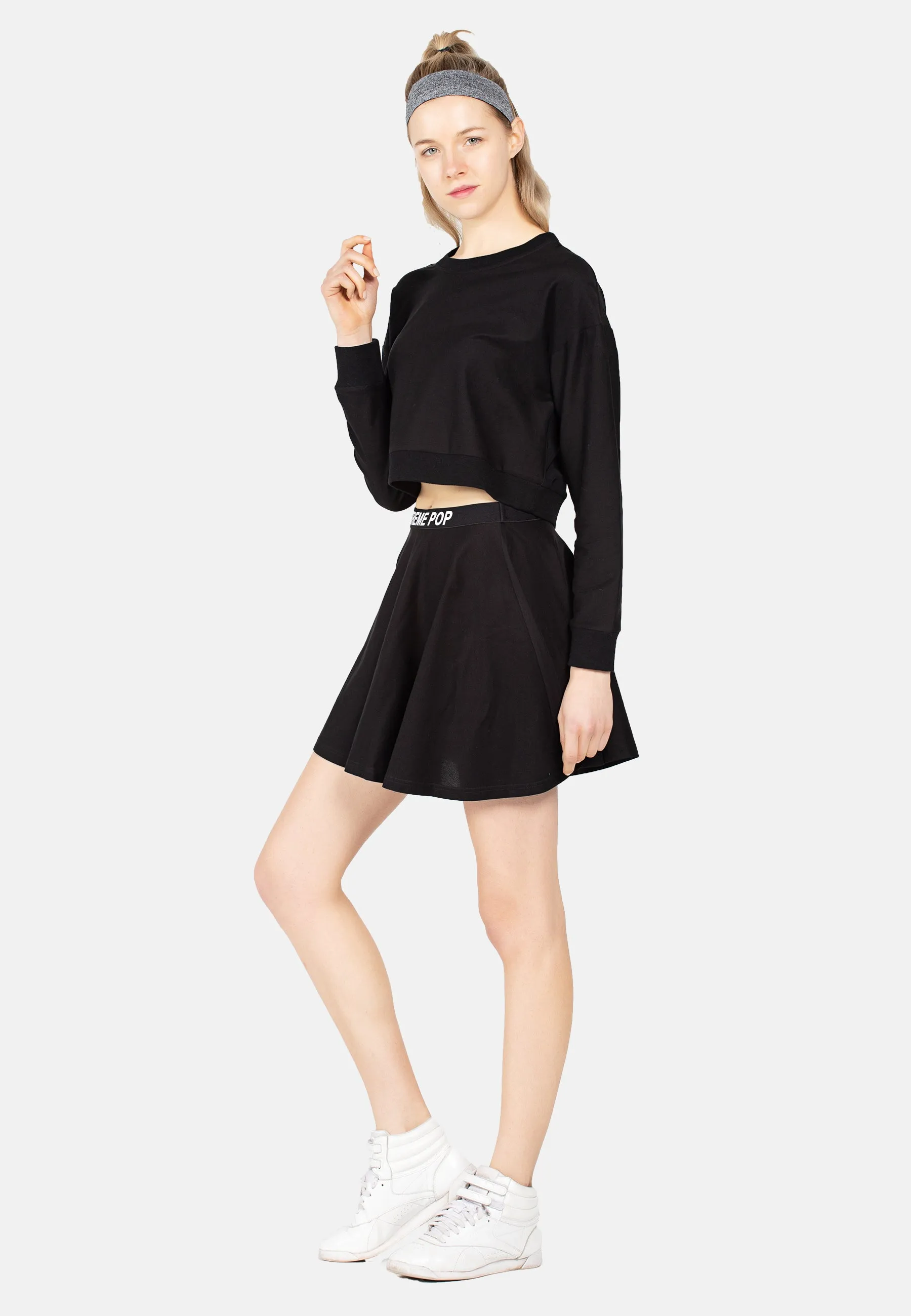 Versatile Stretchy Flared Jersey Skirt