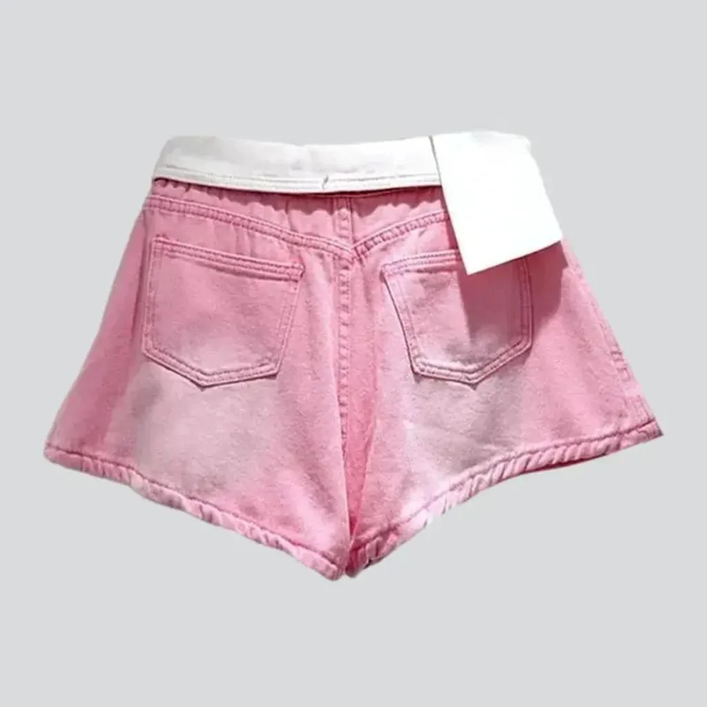 Vintage straight jean shorts for ladies